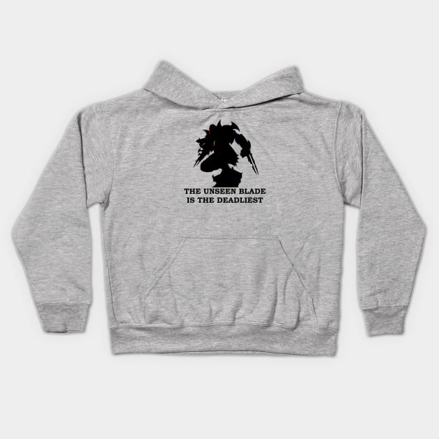 The Unseen Blade Is The Deadliest Kids Hoodie by MandalaHaze